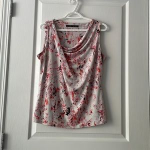 Floral work blouse neck line detail
